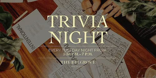 Trivia Night at The Belgrove