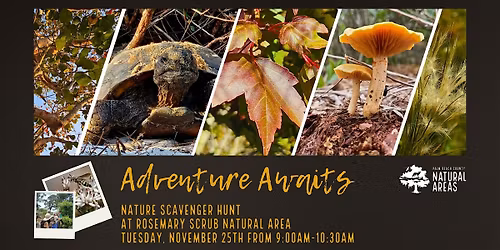 Adventure Awaits - Nature Scavenger Hunt  @ Rosemary Scrub Natural Area