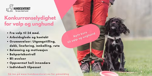 Konkurranselydighet for valp og unghund (ledige plasser)