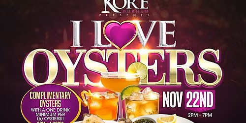 I love oysters at Kore Durham