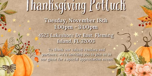 Vendor Appreciation Potluck