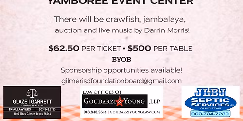 Gilmer ISD Foundation Crawfish Boil 