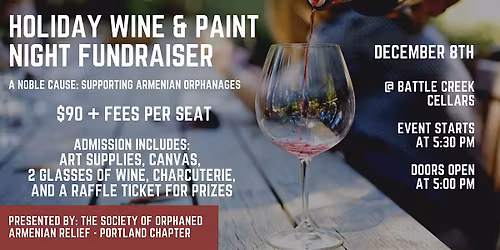 Holiday Wine & Paint Night Fundraiser