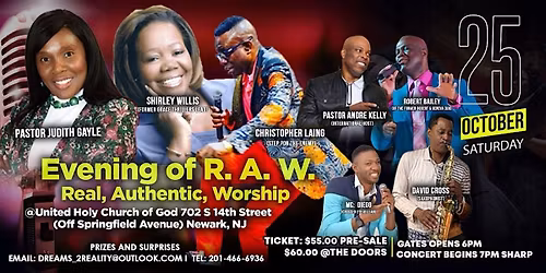 An evening of Real Authentic Worship and praise