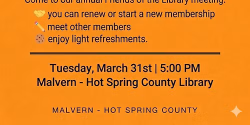 Friend of the Library annual meeting 