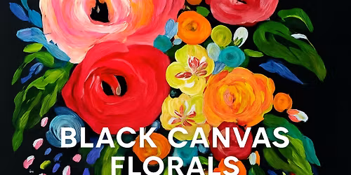 Black Canvas Florals