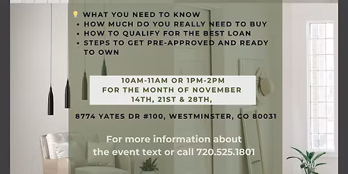 First Time Homebuyers Workshop