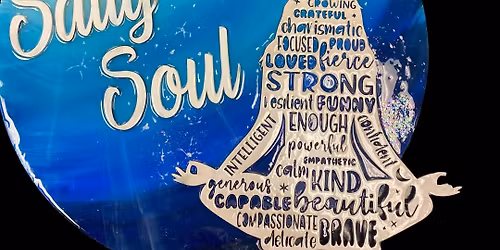 "Salty Soul" Large 18" 3D Ocean Resin Pour Sign Workshop