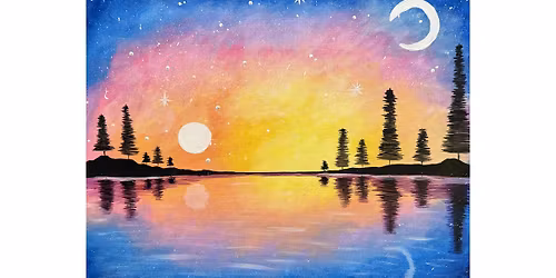 Paint and Create "Sunset Moon" Rock Springs