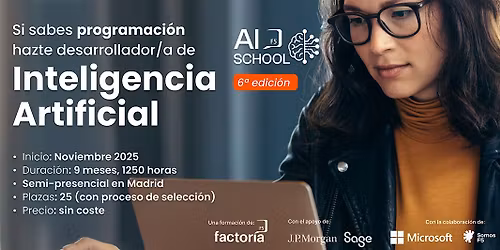 Hazte Desarrollador\/a Inteligencia Artificial (gratuito 9 meses)