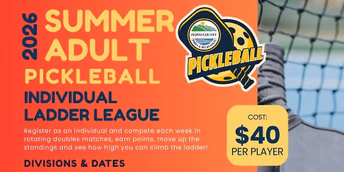 Summer Adult Pickleball Individual Ladder League