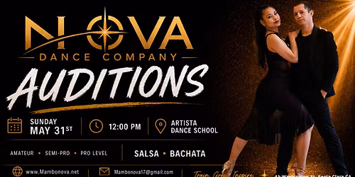 Nova Dance Company Team Auditions | Salsa & Bachata