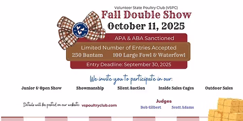VSPC 2025 Fall Double Poultry Show