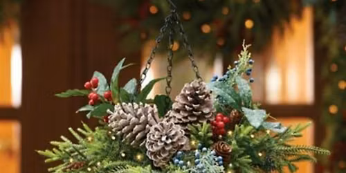 How to Make a Holiday Hanging Basket