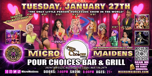Woodruff, SC - Micro Maidens Dwarf Dancers @ Pour Choices Bar & Grill