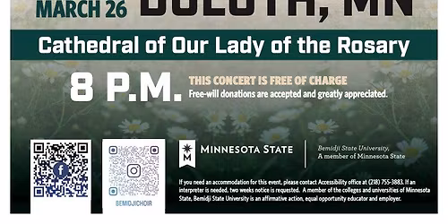 Bemidji Choir Spring Tour - Cathedral of Our Lady of the Rosary (Duluth, MN)