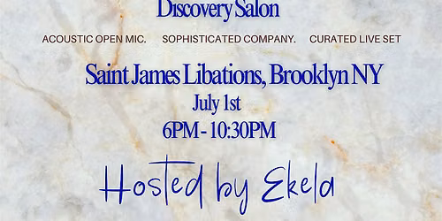 THE OPUS SOCIETY: ARTIST DISCOVERY SALON & OPEN MIC