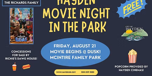 City of Hayden's Movie in the Park