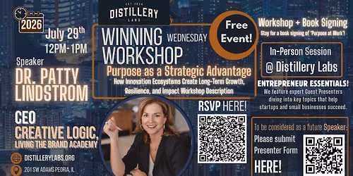 Winning Wednesday Workshop + Book Signing: Dr. Patty Lindstrom, CEO of Creative Logic