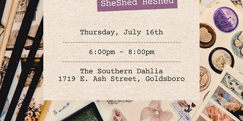 Decoupage Oyster Shell Craft Night at The Southern Dahlia