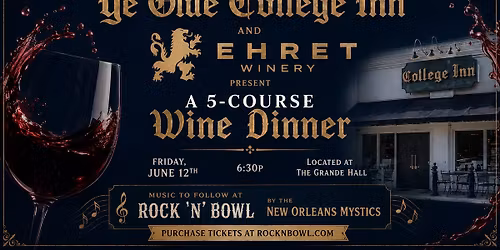 Ehret Winery Wine Dinner | Ye Olde College Inn