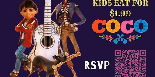 Bubba's 33 Coco Theme Kids Night