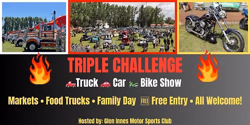 Glen Innes Men's Shed Market & Triple Challenge Show & Shine