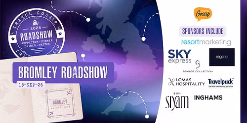 Travel Gossip Roadshow - Bromley - Tuesday 15th September