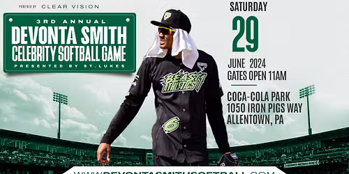 DeVonta Smith Celebrity Softball Game at Coca-Cola Park
