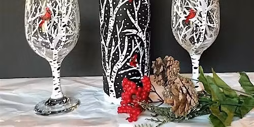 Paint Festive Wine Glasses and Bottles this Holiday Season