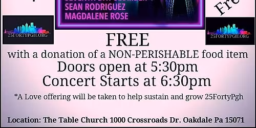 Ministry Night Benefiting 25FortyPgh Featuring Seventh Day Slumber
