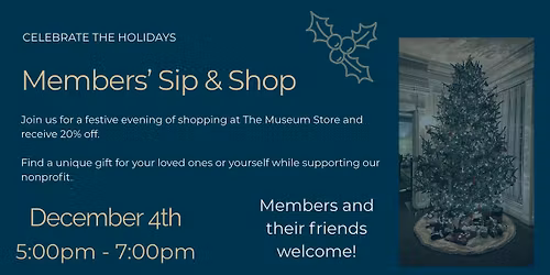 Members' Sip & Shop