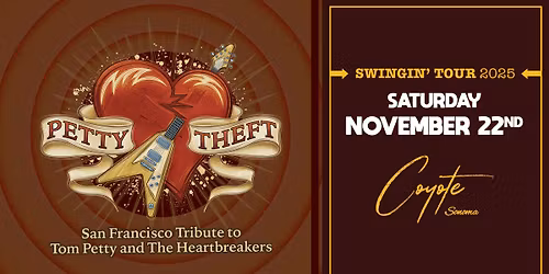 Petty Theft - Tribute to Tom Petty and The Heartbreakers at Coyote Sonoma in Healdsburg