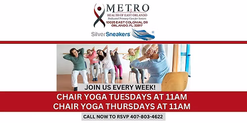 Free Chair Yoga for seniors with Silver Sneakers at MetroHealth