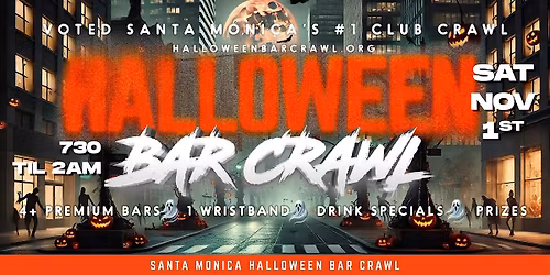 Santa Monica Halloween Bar Crawl 2025 | Saturday, November 1st