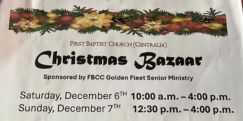 Christmas Bazaar at First Baptist Church Centralia