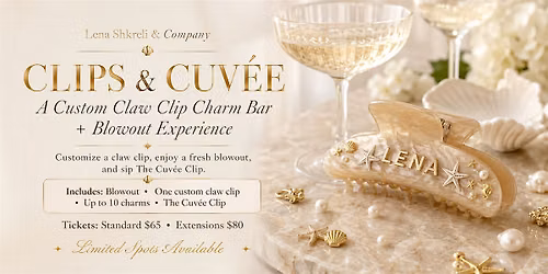 Clips & Cuv\u00e9e: A Custom Claw Clip Charm Bar + Blowout Experience