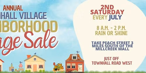Townhall Village Annual Neighborhood Subdivision Garage Sale \ud83c\udfe1\ud83c\udf89