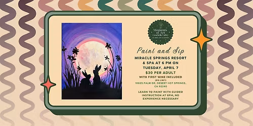 Spring Bunny Silhouette  Paint and Sip with first drink included