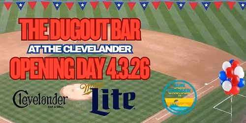 THE DUGOUT BAR AT THE CLEVELANDER OPENING DAY PARTY! 