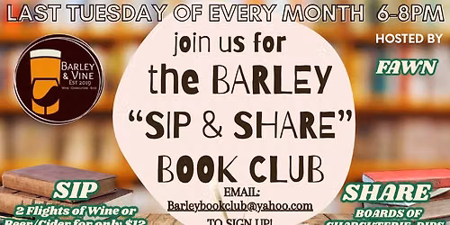 SIP & SHARE BOOK CLUB 