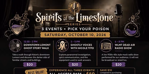 Spirits of the Limestone - Pick Your Poison \/ 3 Events