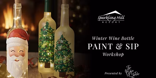 Winter Wine Bottle Paint & Sip