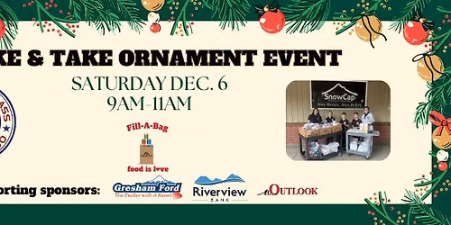 \ud83c\udf84 Make & Take Ornament Event to Support Fill-A-Bag! \ud83c\udf84
