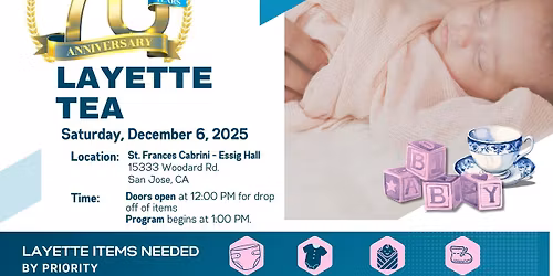 70th anniversary Layette Tea