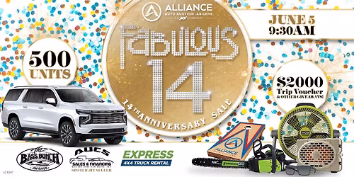 Abilene Fabulous 14 - 14th Anniversary Sale