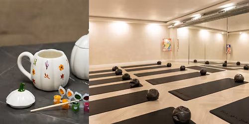 Pilates & Pumpkin Mug Painting