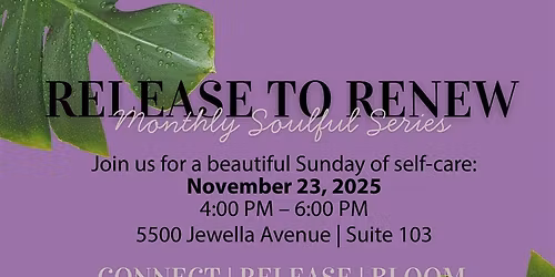 Renew to Release: A Moment to Connect