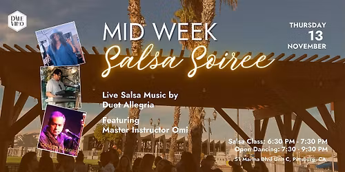 Mid Week Salsa Soiree Ft Duo Alegr\u00eda