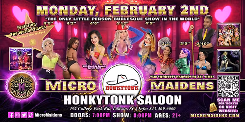 Ladson, SC - Micro Maidens Dwarf Dancers @Honkytonk Saloon